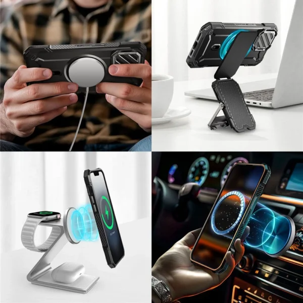 Supcase UB XT Mag MagSafe iPhone 16e dėklas – juodas - Image 5