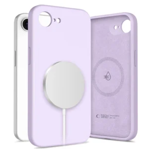 Tech-Protect Liquid Silicone MagSafe iPhone 16e Case - Purple