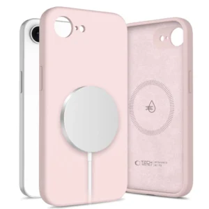 Tech-Protect Liquid Silicone MagSafe iPhone 16e Case - Pink