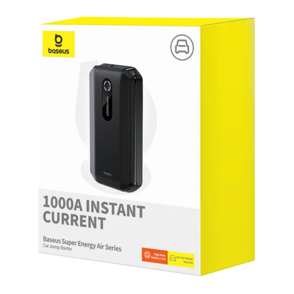 Baseus Super Energy Air serijos automobilinis užvediklis (10000 mAh, 1000A pikinis srovės) – juodas - Image 8