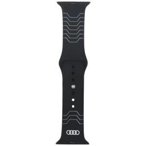 Audi Geometric Pattern Silicone Watch Strap for Apple Watch 44 / 45 / 46 / 49 mm - black