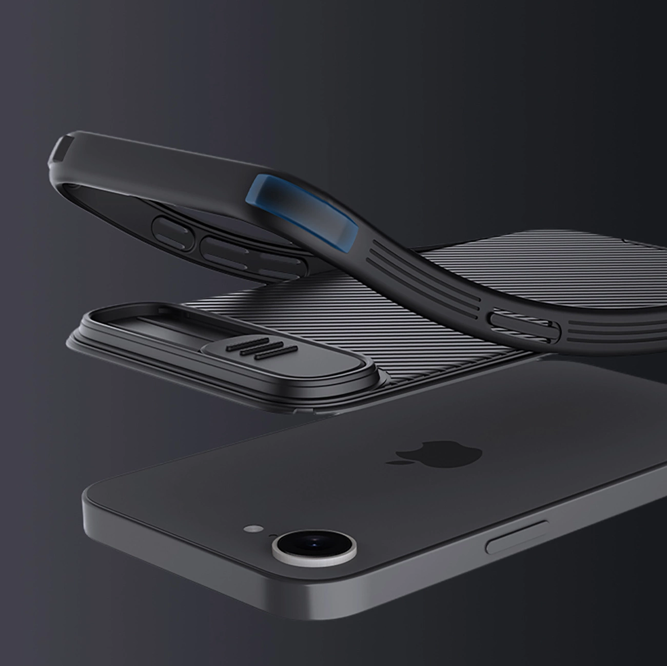 Nillkin CamShield Pro magnetinis dėklas iPhone 16e – juodas - Image 10