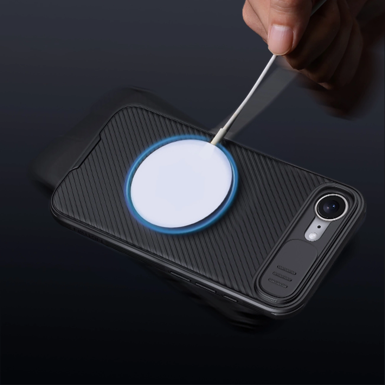 Nillkin CamShield Pro magnetinis dėklas iPhone 16e – juodas - Image 15