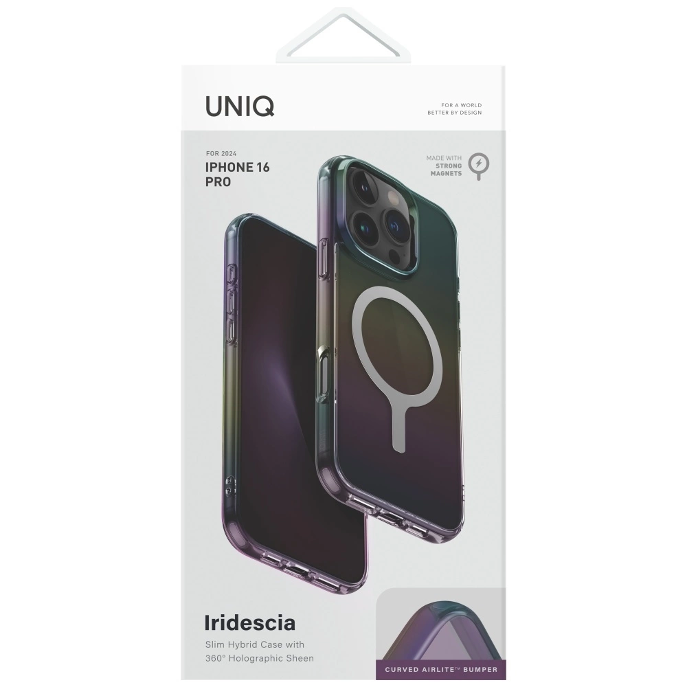 Uniq Iridescia Magclick įkrovimo dėklas iPhone 16 Pro – juodas - Image 4