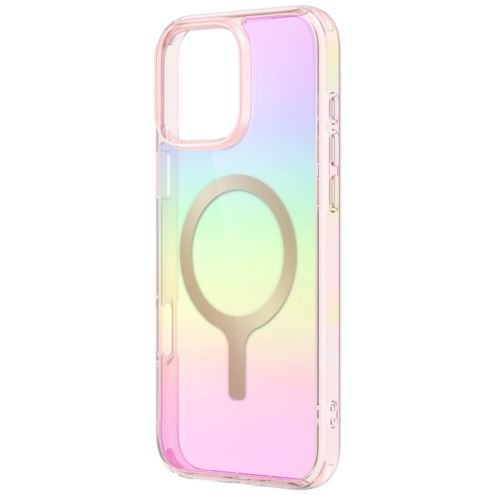 Uniq Iridescia Magclick įkrovimo dėklas iPhone 16 Pro – rožinis - Image 2