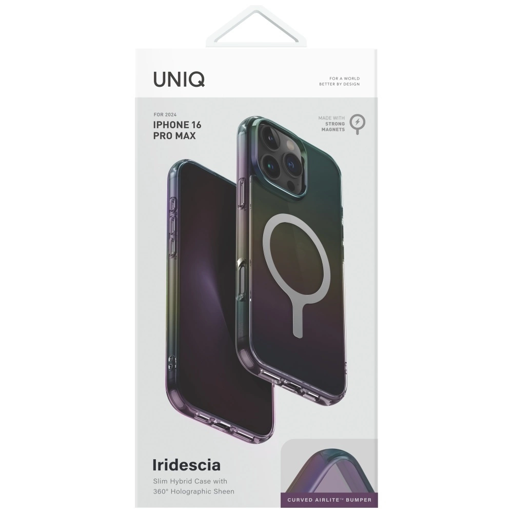 Uniq Iridescia Magclick įkrovimo dėklas iPhone 16 Pro Max – juodas - Image 4