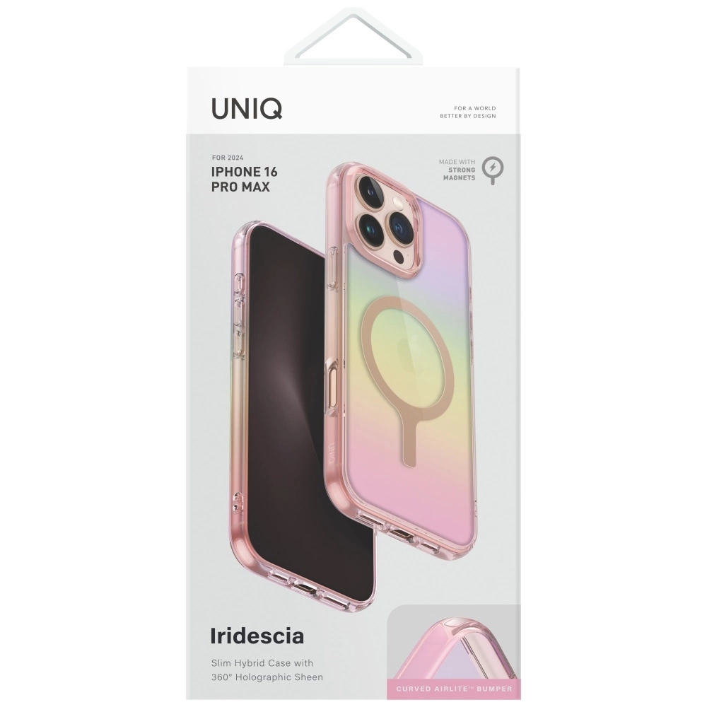 Uniq Iridescia Magclick įkrovimo dėklas iPhone 16 Pro Max – rožinis - Image 4