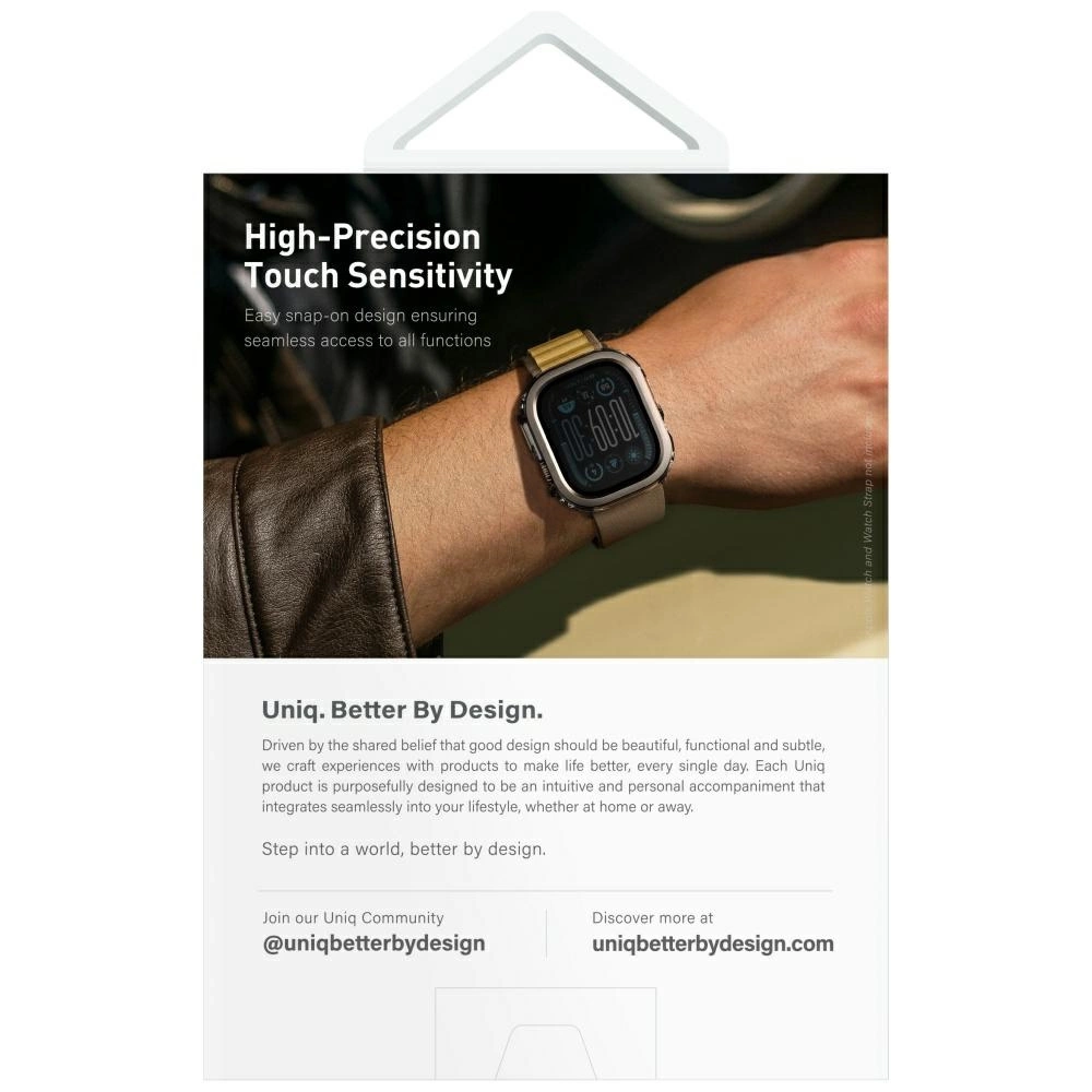 Uniq Voute grūdinto stiklo dėklas Apple Watch Ultra 49 mm – juodas - Image 6