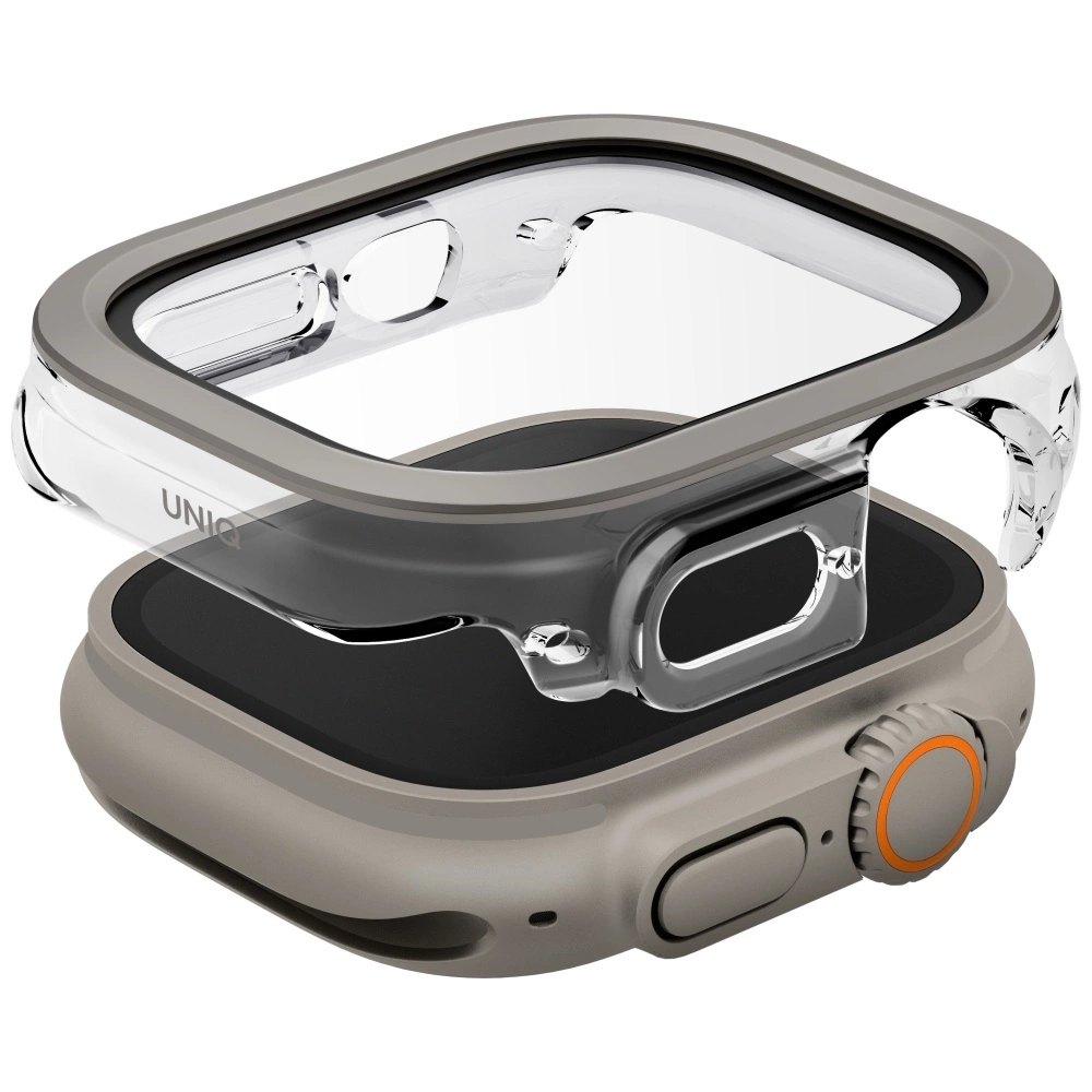 Uniq Voute dėklas su grūdintu stiklu Apple Watch Ultra 49 mm – sidabro - Image 2