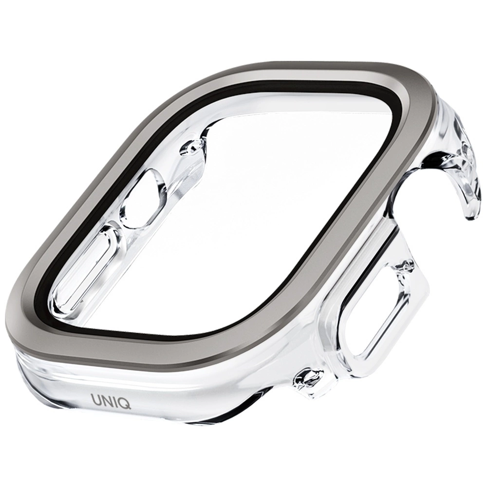 Uniq Voute dėklas su grūdintu stiklu Apple Watch Ultra 49 mm – sidabro - Image 3