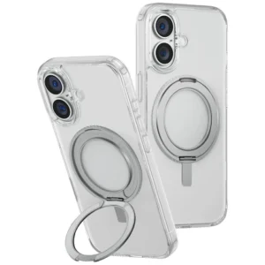 Uniq Swivix 360 Rotating Kickstand Case for iPhone 16 - Transparent