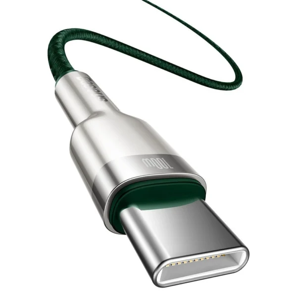 Baseus Cafule Metal Data USB-C / USB-C PD QC SCP 100W 5A 2 m laidas - žalias - Image 2