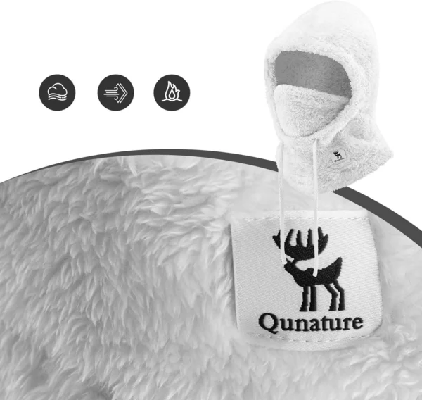 Qunature Arctic Velvet slidinėjimo balaklava Dydis M - balta - Image 7