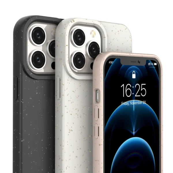 Eco Case dėklas iPhone 14 Pro Max silikoninis, biologiškai skaidomas - rožinis - Image 2