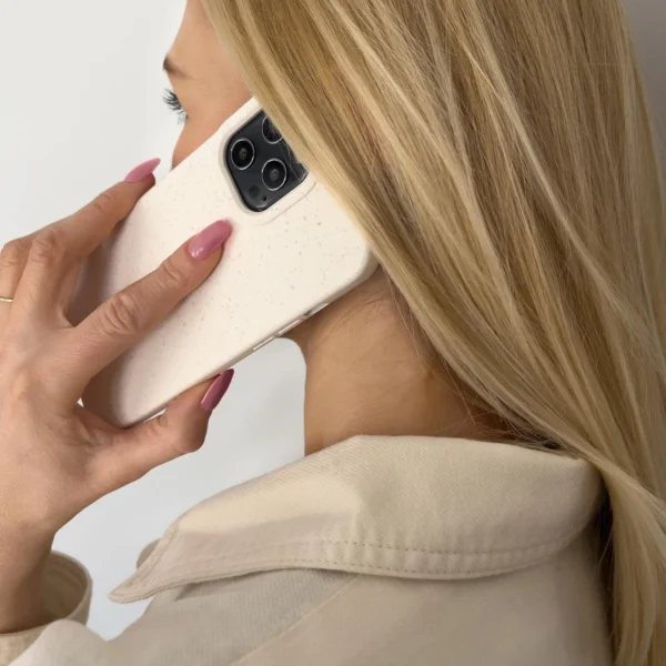 Eco Case dėklas iPhone 14 Pro Max silikoninis, biologiškai skaidomas - rožinis - Image 4