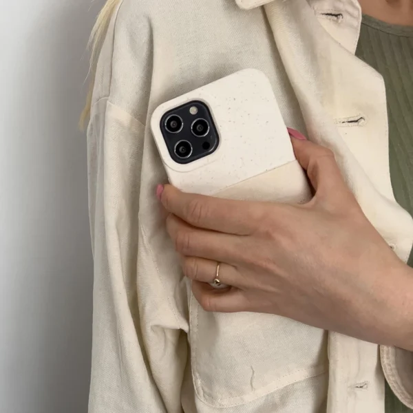 Eco Case dėklas iPhone 14 Pro Max silikoninis, biologiškai skaidomas - rožinis - Image 8