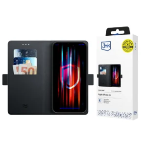 3mk Wallet Case for iPhone 17 - Black