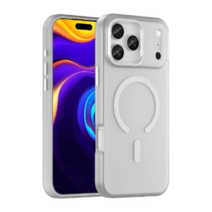 Magnetic Abrasive iPhone 17 Pro Case Compatible with MagSafe - Matte White