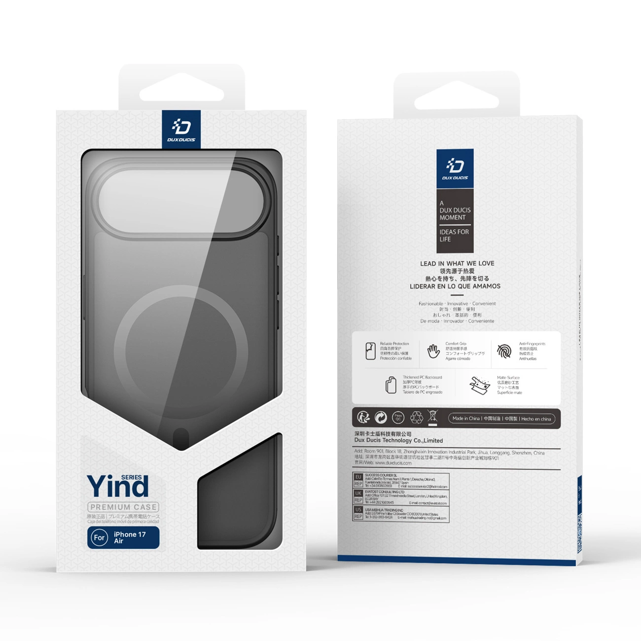 Dux Ducis Yind dėklas iPhone 17 Air suderinamas su MagSafe – juodas - Image 3