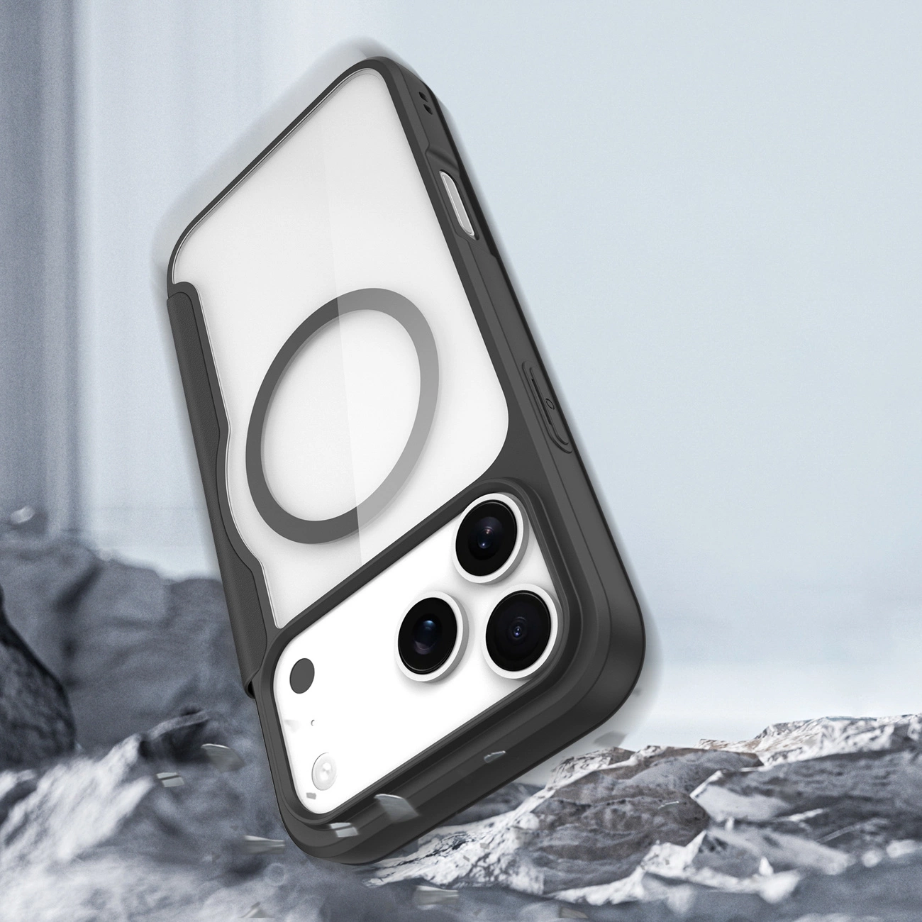 Dux Ducis Skin X Pro dėklas iPhone 17 Pro su pinigine, suderinamas su MagSafe – juodas - Image 12