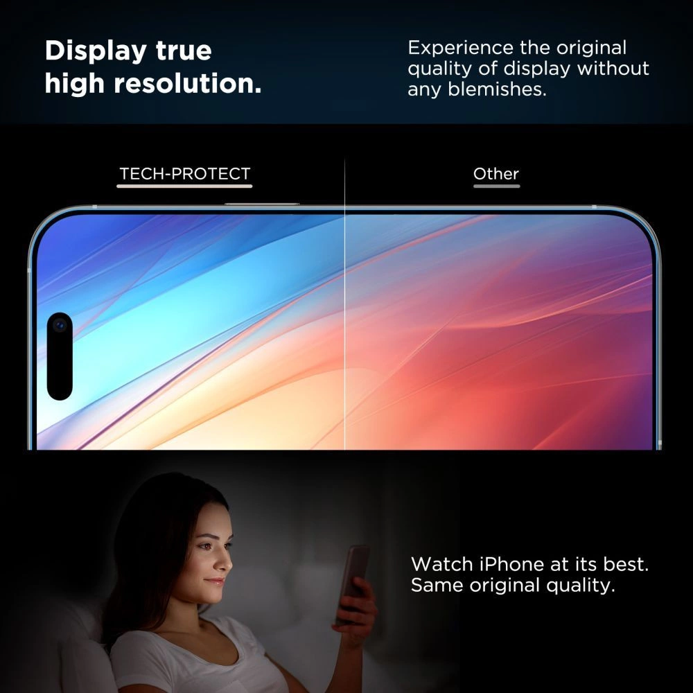 Tech-Protect Quick Set+ grūdintas stiklas 2 vnt. iPhone 17 – juodas - Image 5