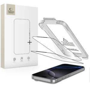 Tech-Protect Quick Set+ 2-pack tempered glass for iPhone 17 Pro Max - black