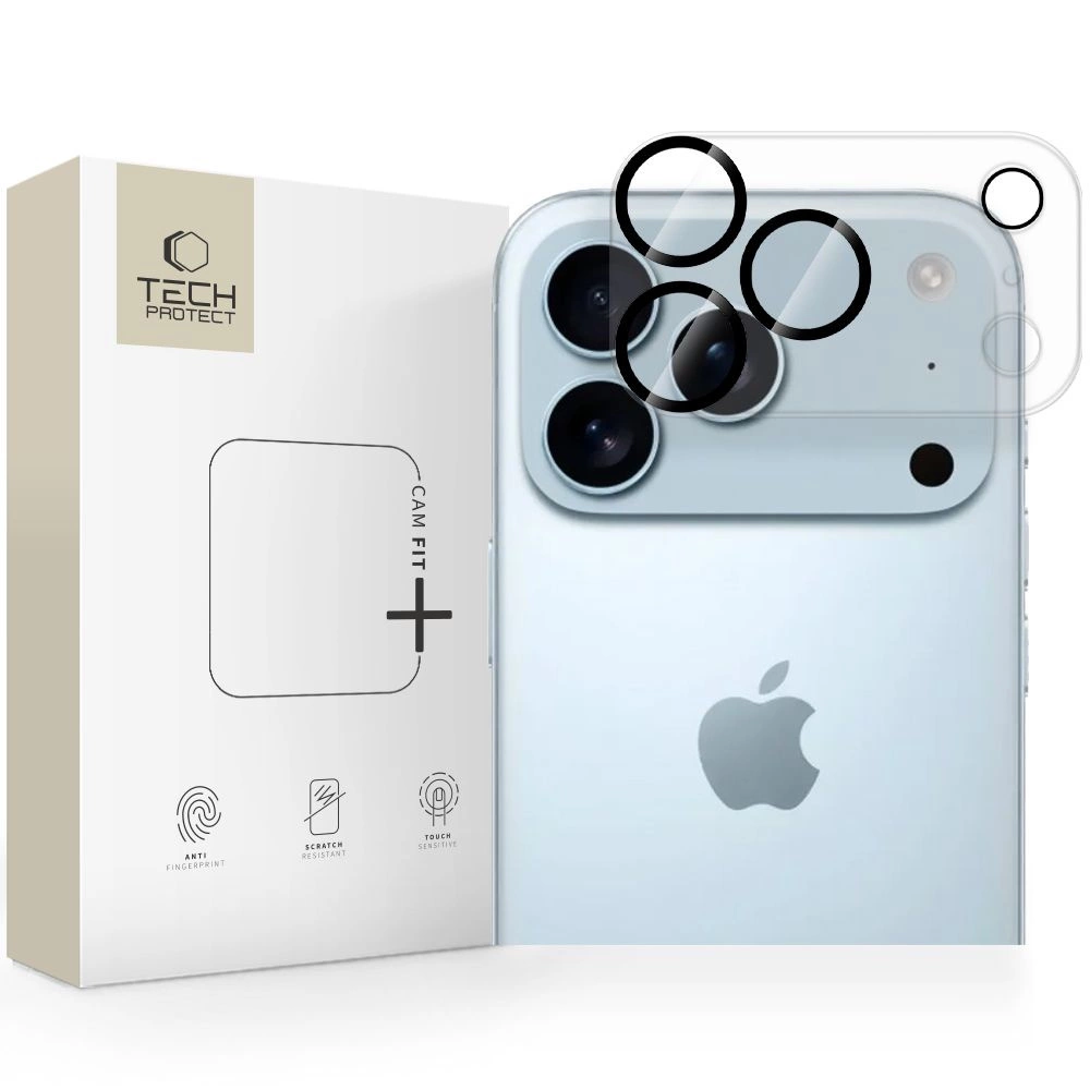 Tech-Protect Cam Fit+ Camera Cover for iPhone 17 Pro - Clear