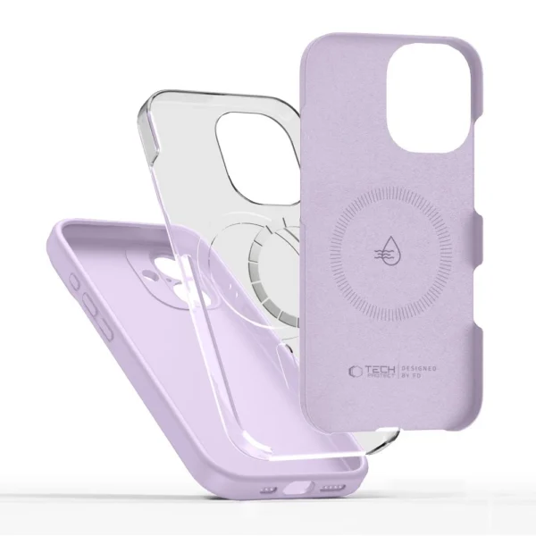 Tech-Protect silikoninis MagSafe dėklas iPhone 17 – violetinis - Image 2
