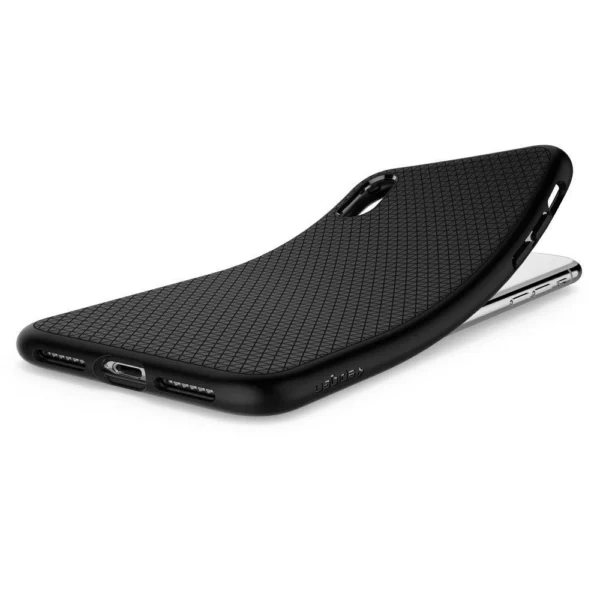 Spigen Liquid Air dėklas iPhone X / XS – matinės juodos spalvos - Image 7
