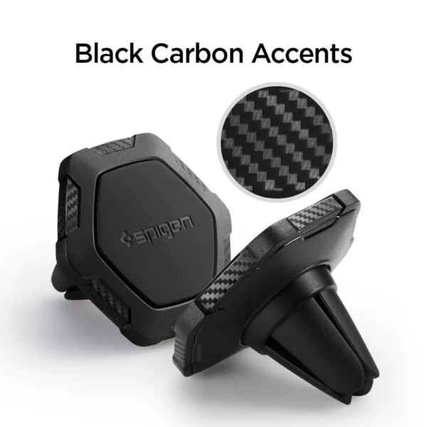 Spigen QS11 magnetinis automobilio telefono laikiklis ventiliacijos angai – juodas - Image 18