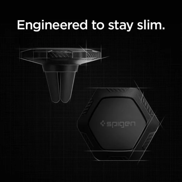 Spigen QS11 magnetinis automobilio telefono laikiklis ventiliacijos angai – juodas - Image 20