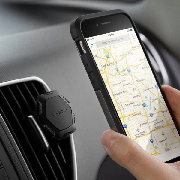 Spigen QS11 magnetinis automobilio telefono laikiklis ventiliacijos angai – juodas - Image 2