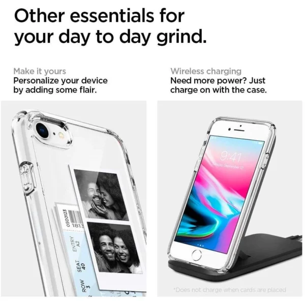 Spigen Ultra Hybrid dėklas iPhone 7 / 8 / SE 2020 / SE 2022 – skaidrus - Image 10