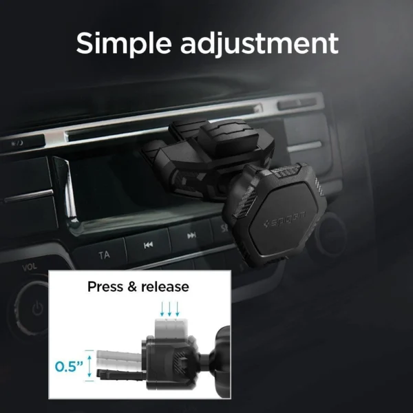 Spigen QS24 magnetinis telefono laikiklis CD lizdui automobilyje – juodas - Image 17