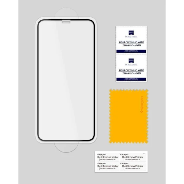 Spigen Glass FC grūdintas stiklas iPhone 11 / XR – juodas - Image 3