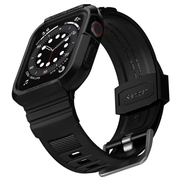 Spigen Rugged Armor Pro dėklas su dirželiu Apple Watch 4 / 5 / 6 / 7 / 8 / SE (44/45 mm) – juodas - Image 11