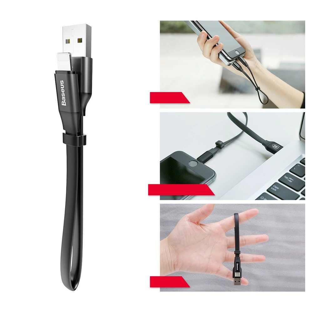 Baseus Nimble USB-A / Lightning 2A laidas 0,23 m – juodas - Image 10