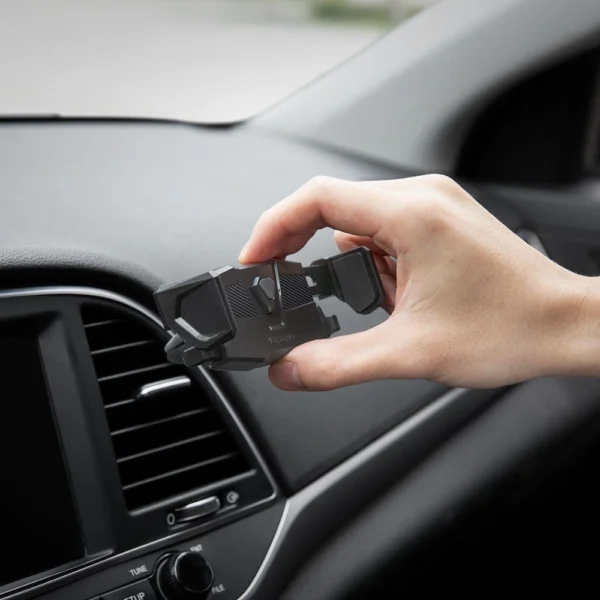 Spigen Click.R automobilio telefono laikiklis ventiliacijos angai – juodas - Image 9