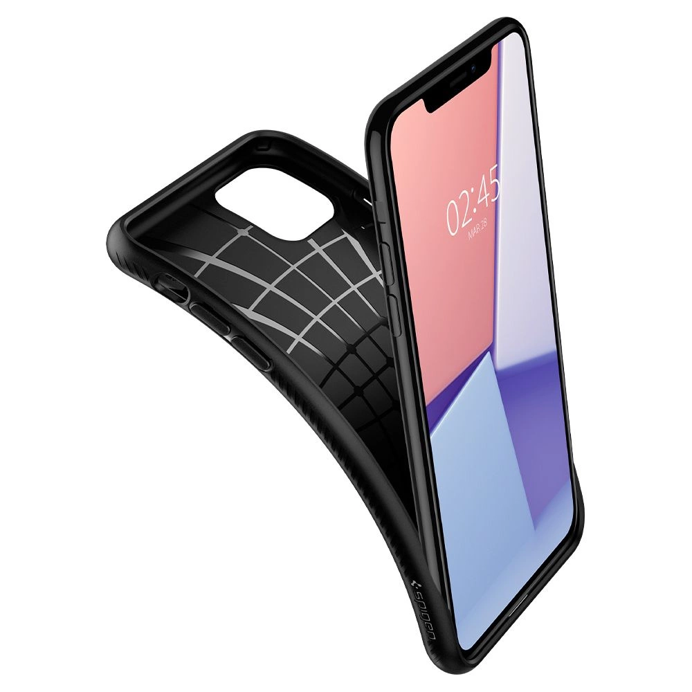 Spigen Liquid Air dėklas iPhone 11 – matinės juodos spalvos - Image 11