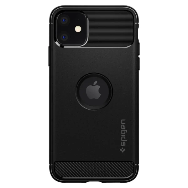 Spigen Rugged Armor dėklas iPhone 11 – matinės juodos spalvos - Image 2