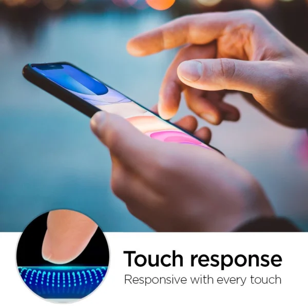 Spigen ALM Glass FC grūdintas stiklas iPhone 11 / XR – juodas - Image 11