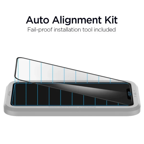 Spigen ALM Glass FC grūdintas stiklas iPhone 11 / XR – juodas - Image 8