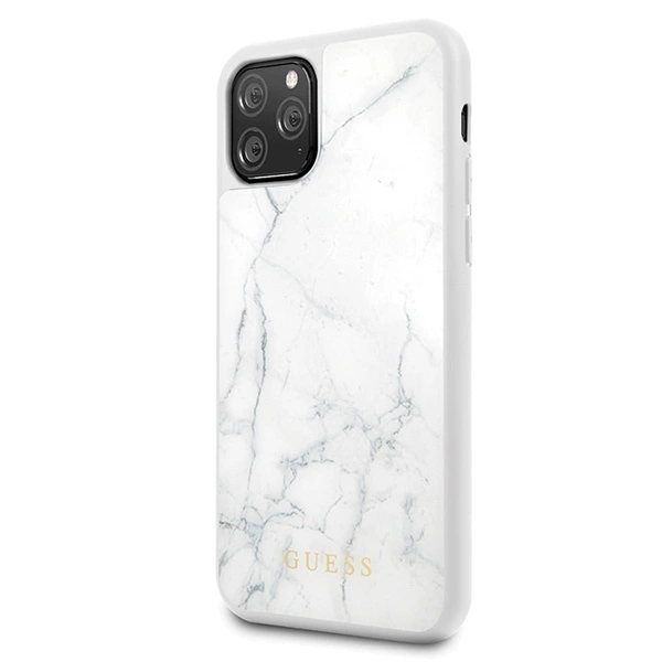 Guess GUHCN58HYMAWH iPhone 11 Pro baltas dėklas Marble - Image 2