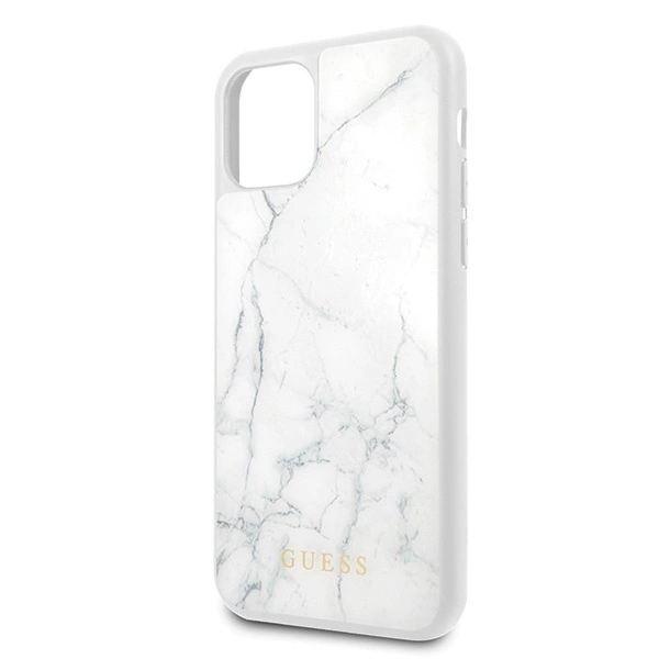 Guess GUHCN58HYMAWH iPhone 11 Pro baltas dėklas Marble - Image 3