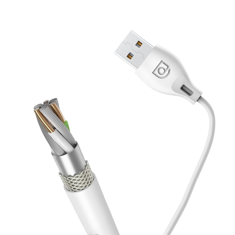 Dudao micro USB 2.4A kabelis 2 m – baltas (L4M 2m white) - Image 7