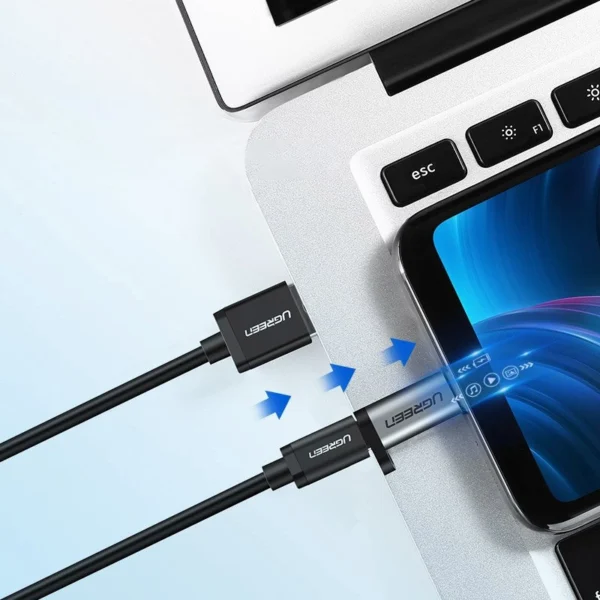 Ugreen adapteris iš USB Type-C į micro USB, pilkas (50590) - Image 4