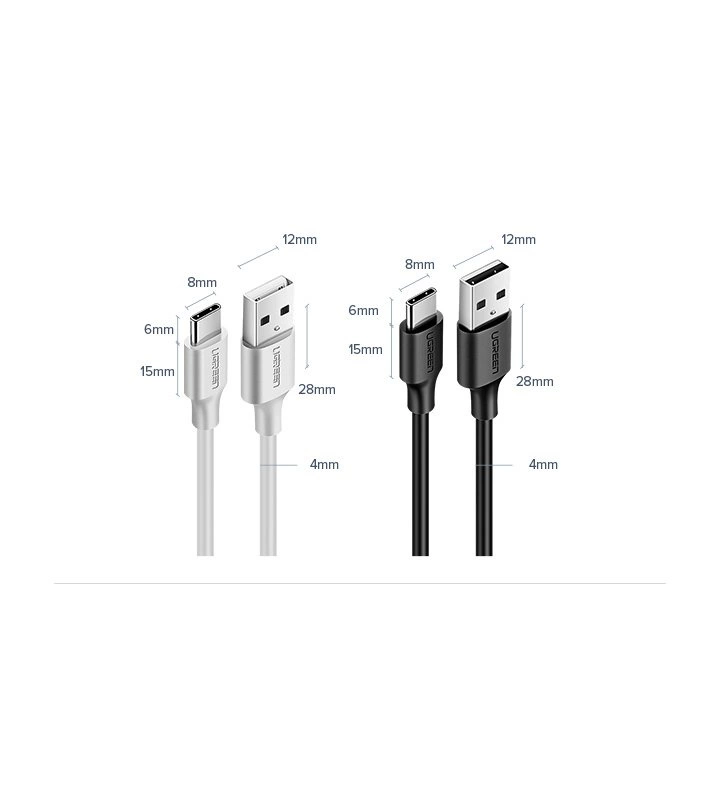 Ugreen US287 60116 USB-A / USB-C 2A laidas 1 m – juodas - Image 10