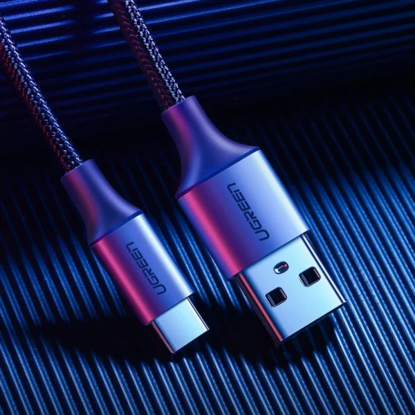 Ugreen US288 60128 USB-A / USB-C QC 3.0 3A laidas 2 m – pilkas - Image 3