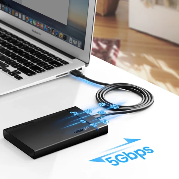 Ugreen US184 20882 USB-A 3.0 / USB-C 3A laidas 1 m – juodas - Image 9