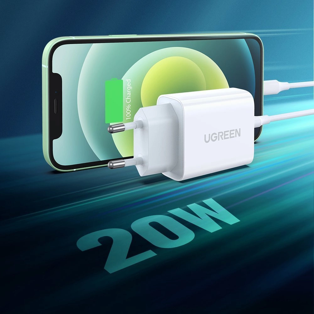 Ugreen USB įkroviklis Power Delivery 3.0 Quick Charge 4.0+ 20W 3A – baltas (60450) - Image 3
